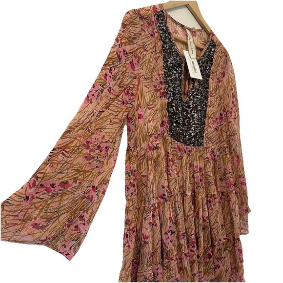 NEW Aratta Silent Journey Women's XS Swing Fairy Sheer Boho Tunic Mini Dress - Picture 5 of 6